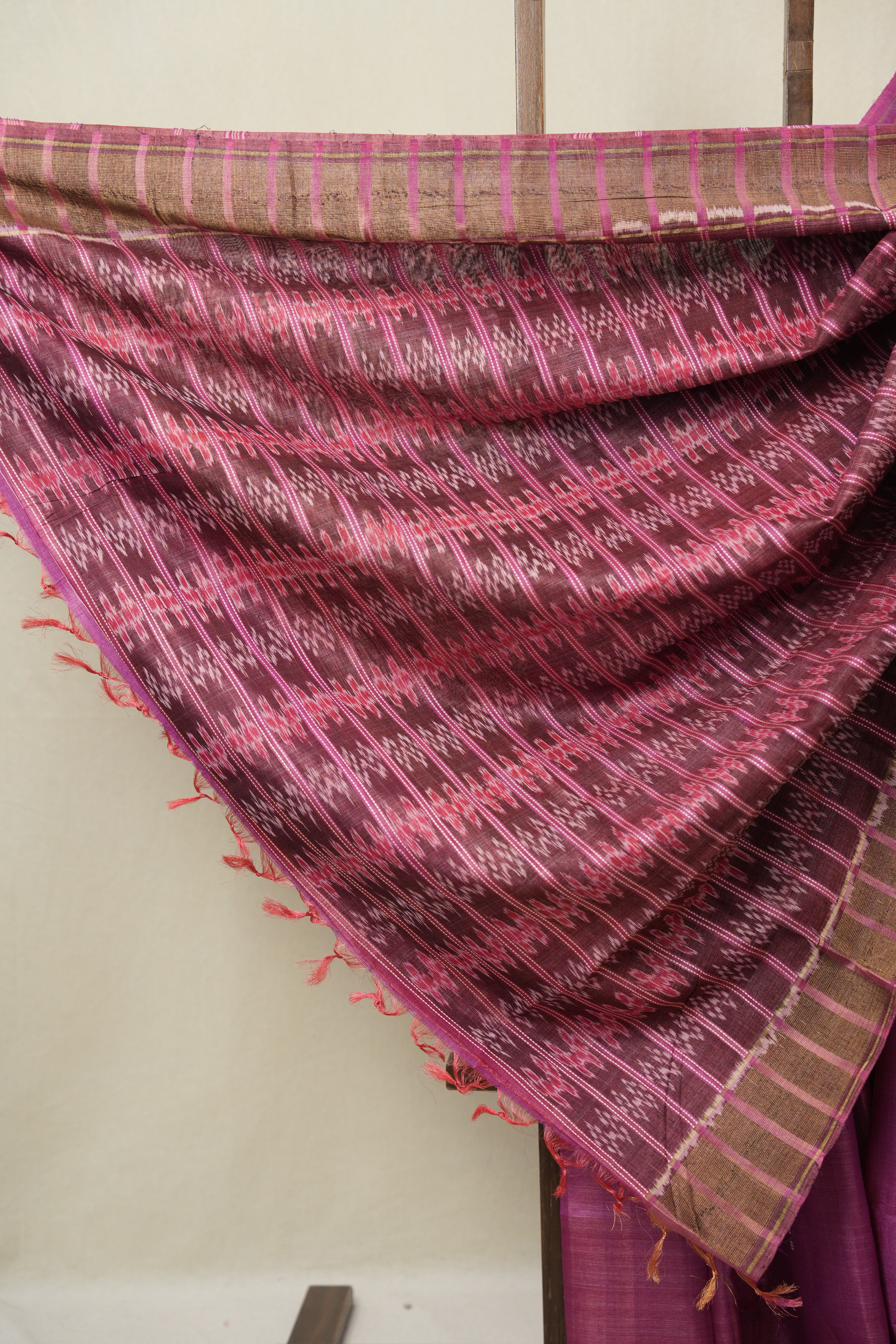 Pink Tussar Silk Saree - SRPTSS1864