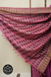 Pink Tussar Silk Saree - SRPTSS1864