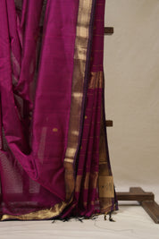 Magenta Maheshwari Saree - SRMMS965