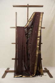 Coffee Brown Maheshwari Saree - SRCBMS962
