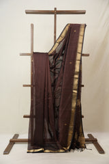 Coffee Brown Maheshwari Saree - SRCBMS962