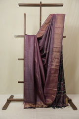 Purple Tussar Silk Saree - SRPTSS1871