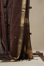 Coffee Brown Maheshwari Saree - SRCBMS962