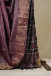 Purple Tussar Silk Saree - SRPTSS1871