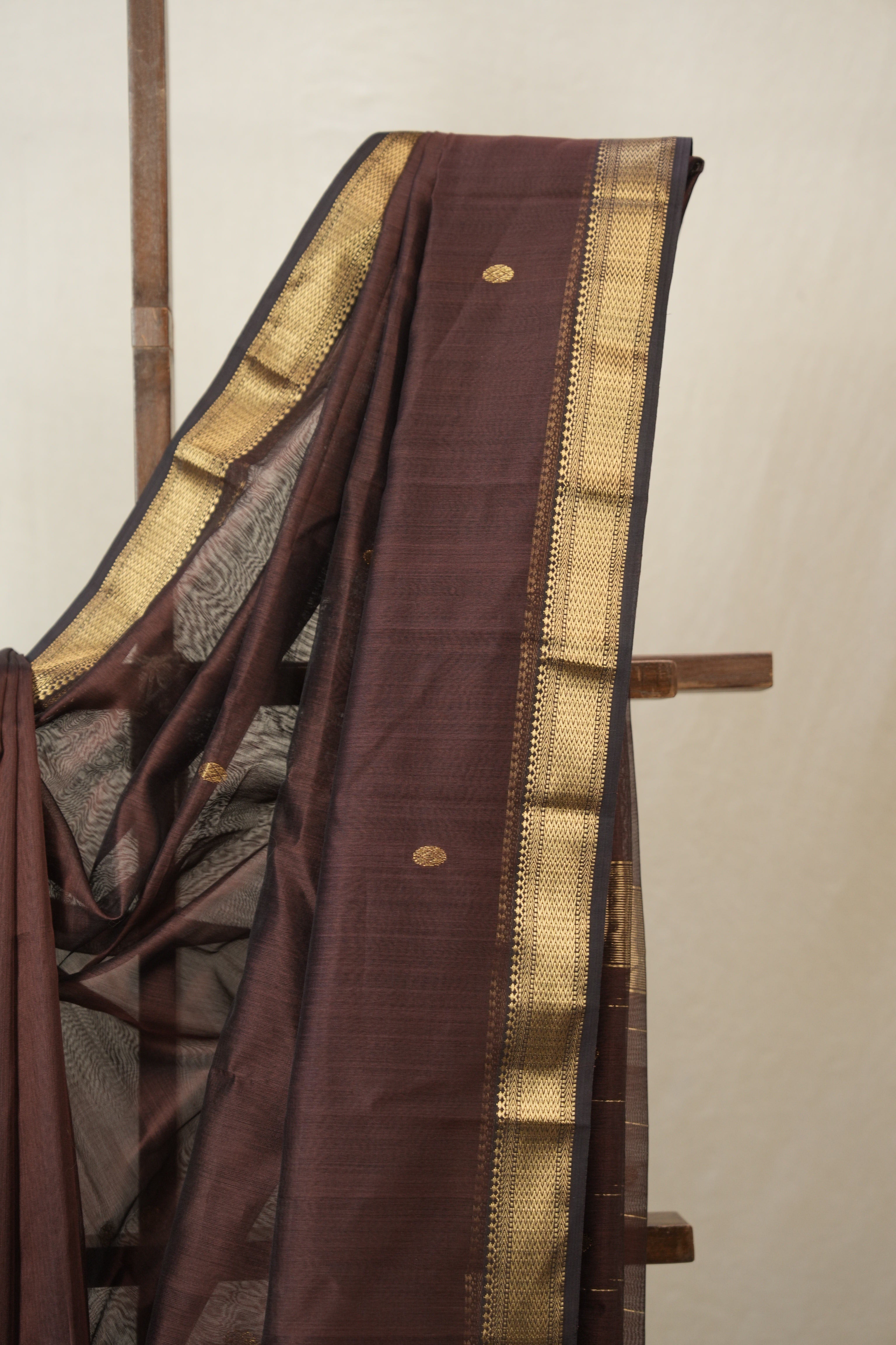 Coffee Brown Maheshwari Saree - SRCBMS962