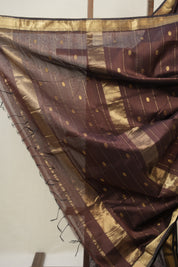 Coffee Brown Maheshwari Saree - SRCBMS962