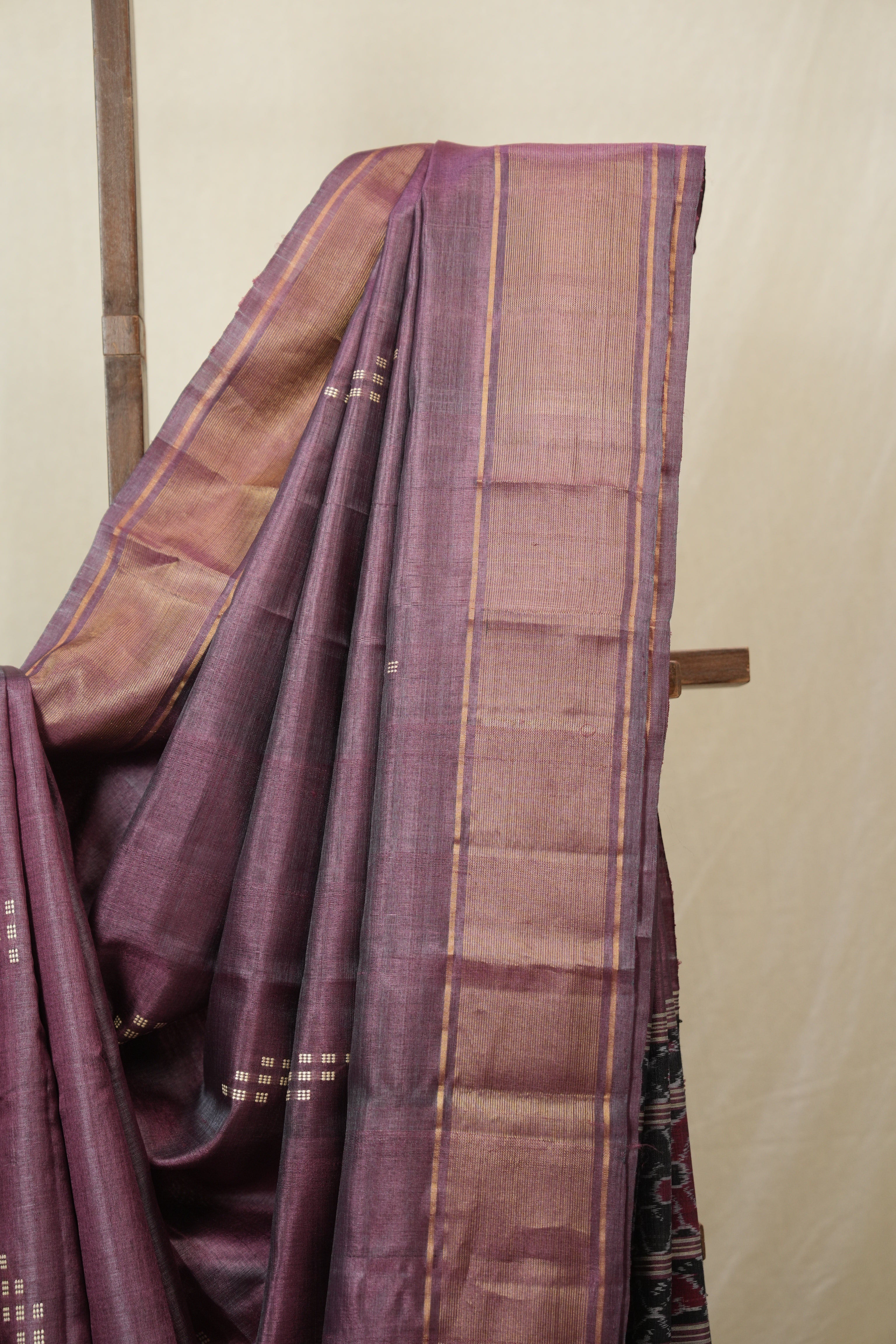 Purple Tussar Silk Saree - SRPTSS1871