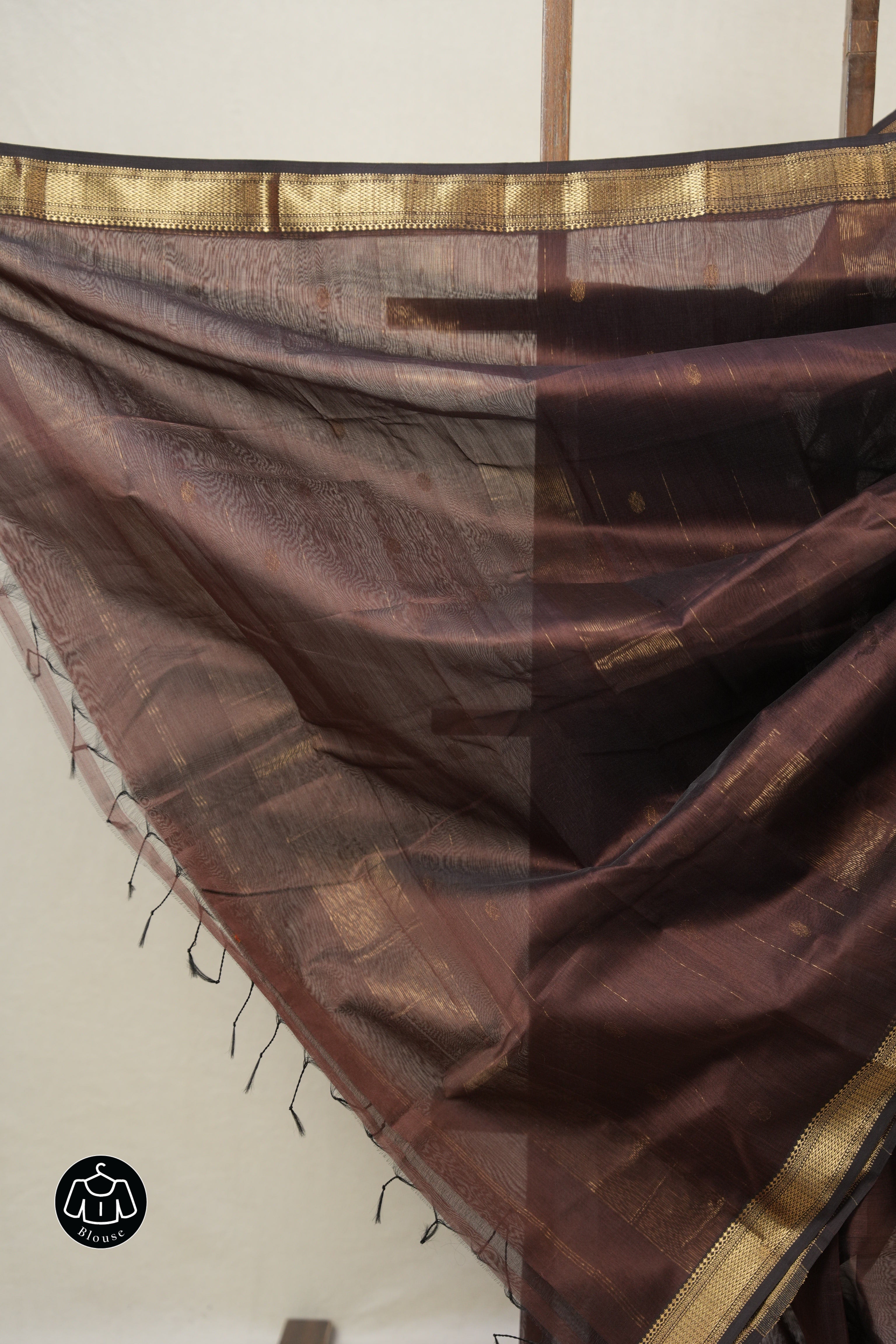 Coffee Brown Maheshwari Saree - SRCBMS962