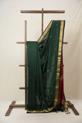 Green Maheshwari Saree - SRGMS961