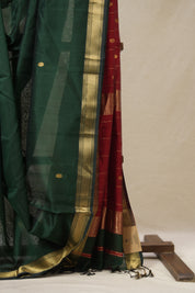 Green Maheshwari Saree - SRGMS961