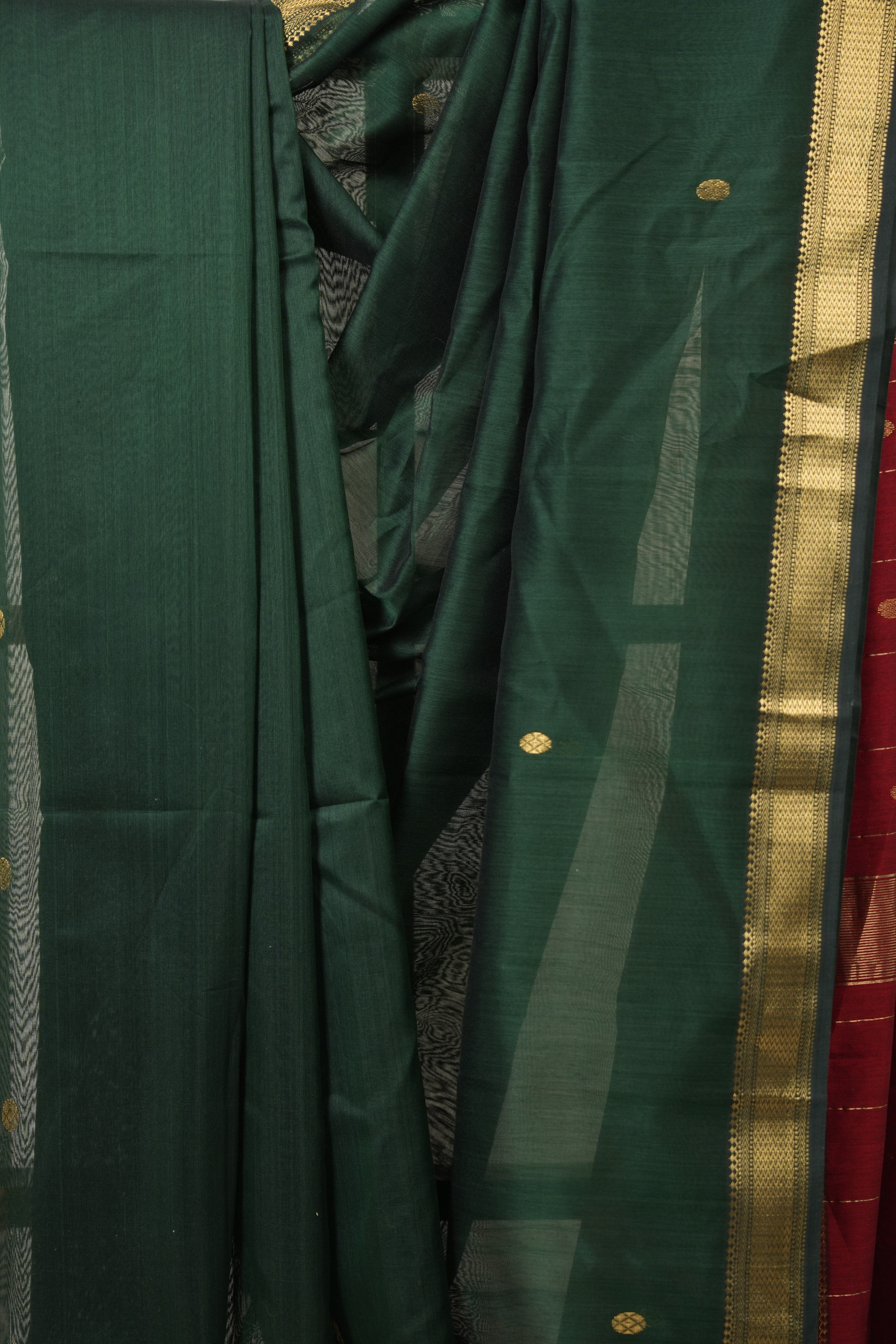 Green Maheshwari Saree - SRGMS961