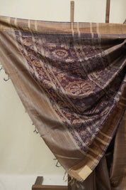 Brown Tussar Silk Saree - SRBTSS1868