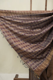 Brown Tussar Silk Saree - SRBTSS1868