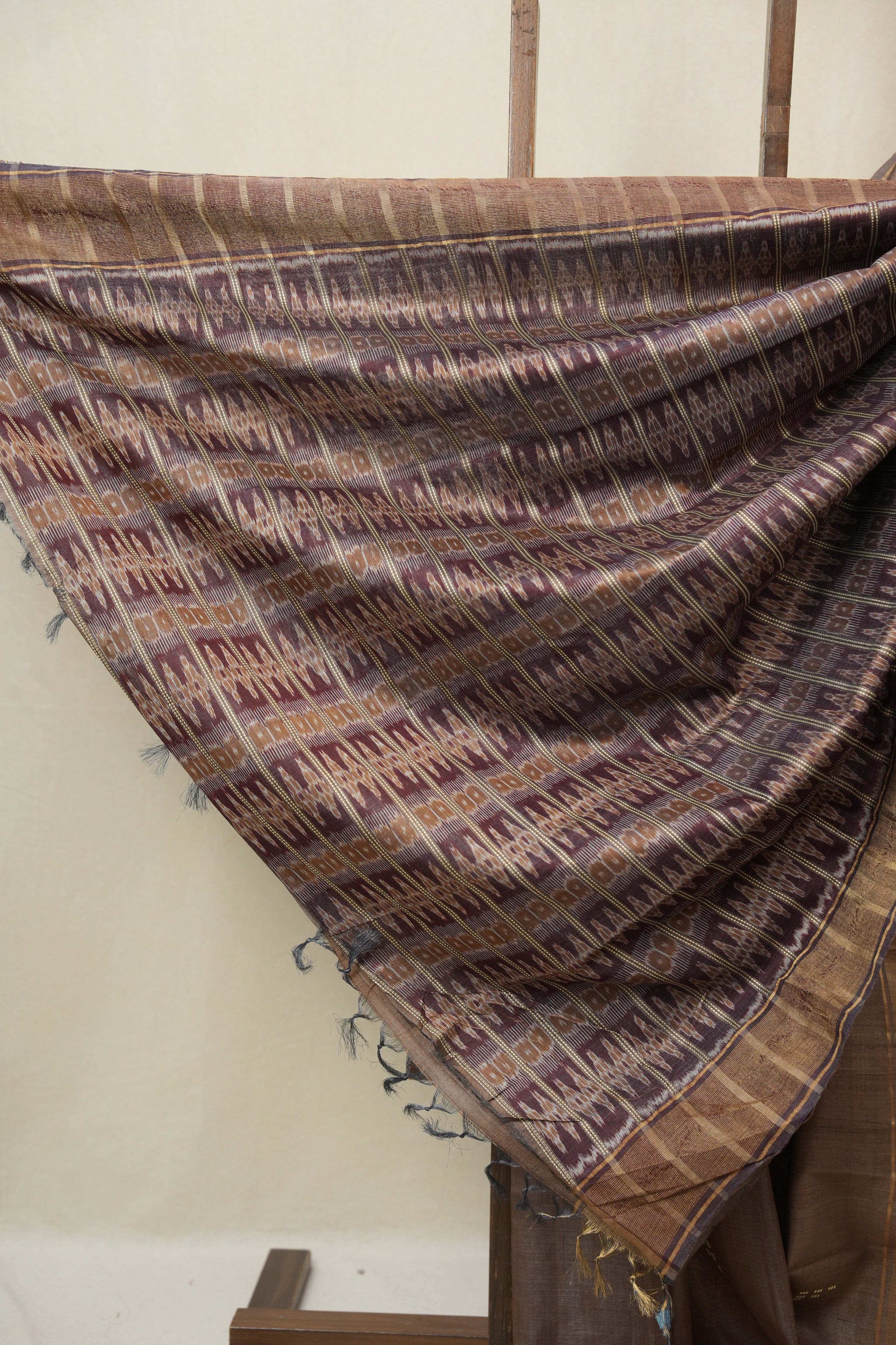 Brown Tussar Silk Saree - SRBTSS1868