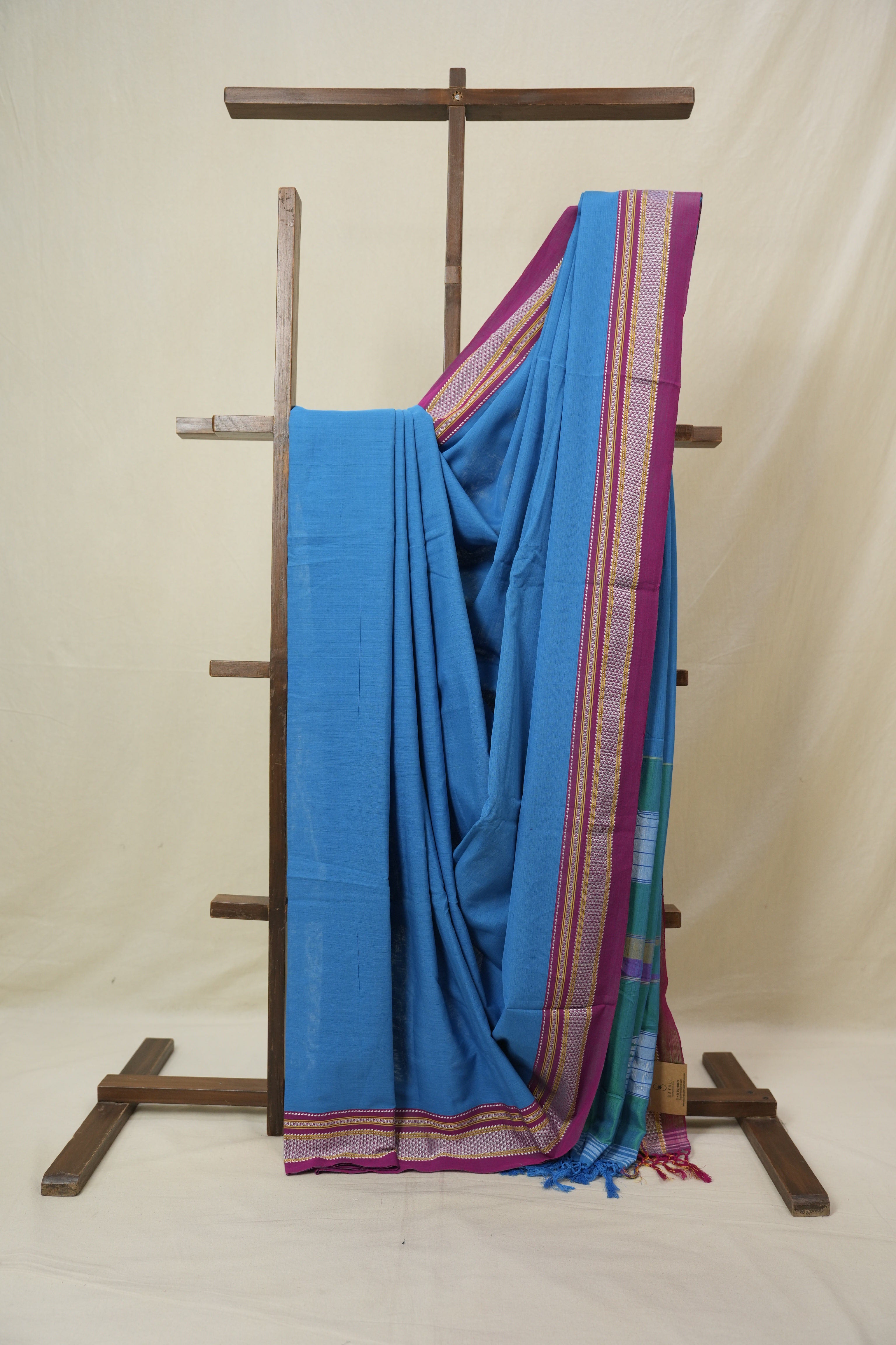 Blue Cotton IIkal Saree - SRBCIS894