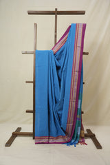 Blue Cotton IIkal Saree - SRBCIS894
