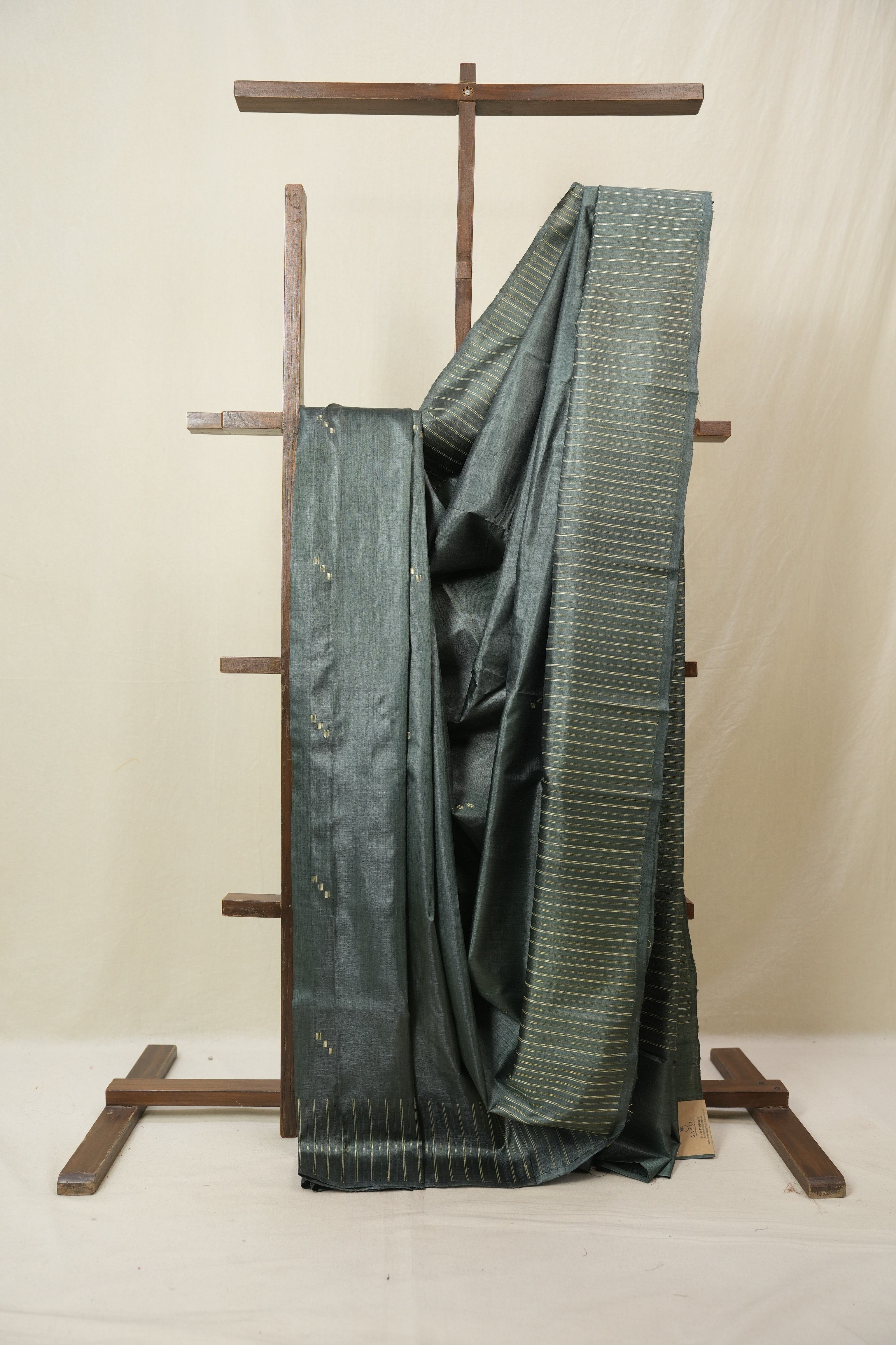 Green Tussar Silk Saree - SRGTSS1865