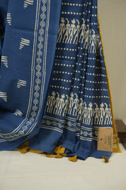 Blue HBP Cotton Saree - SRBCS3572