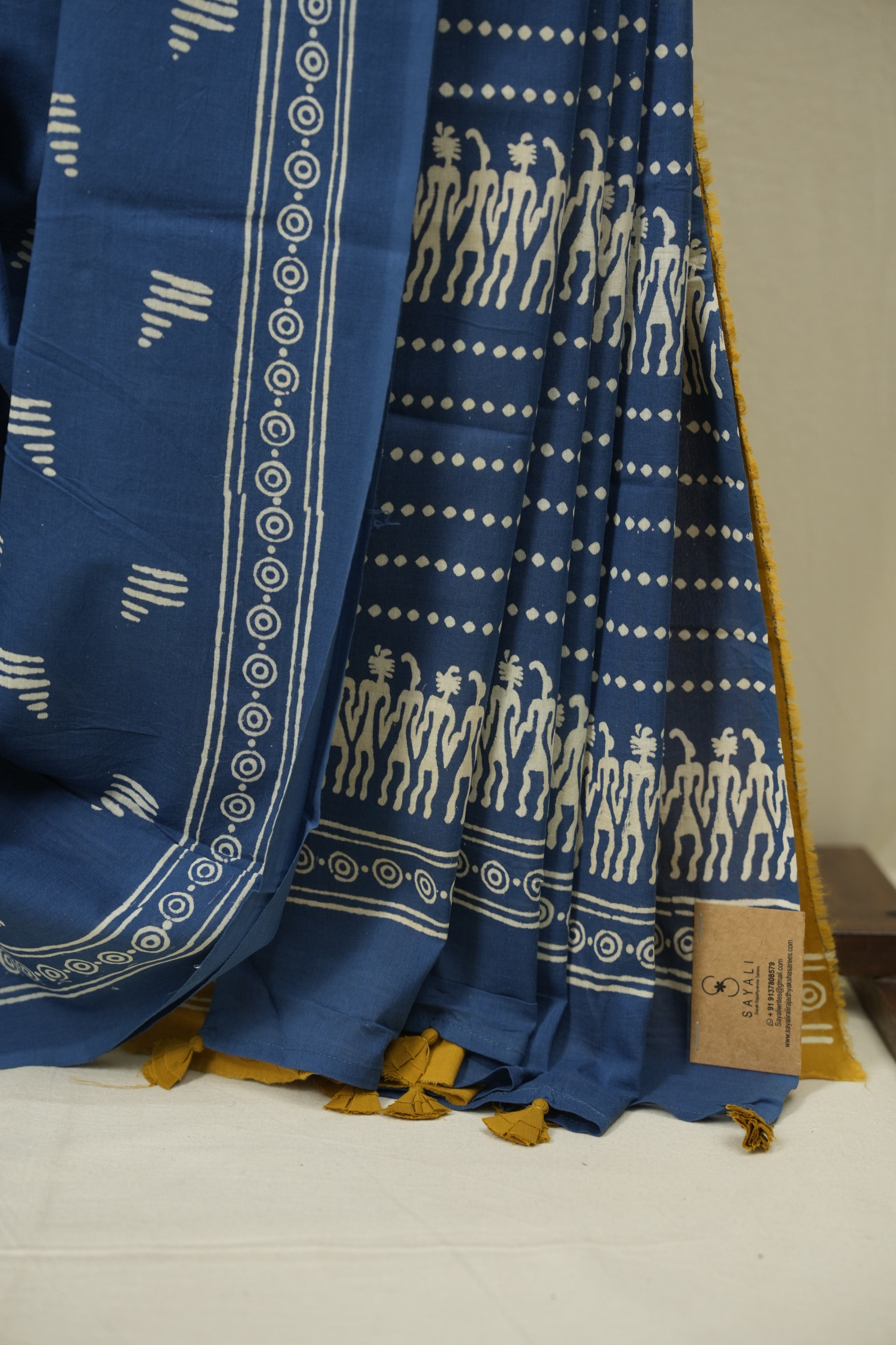 Blue HBP Cotton Saree - SRBCS3572