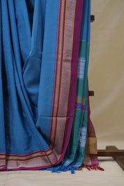 Blue Cotton IIkal Saree - SRBCIS894