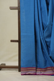 Blue Cotton IIkal Saree - SRBCIS894