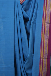Blue Cotton IIkal Saree - SRBCIS894