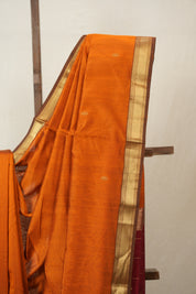 Bright Orange Maheshwari Saree - SRBOMS960