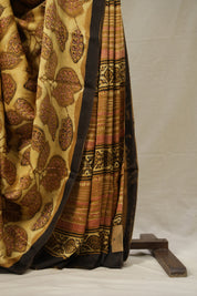 Musturd - Cream HBP Modal Silk Saree - SRMCMSS461