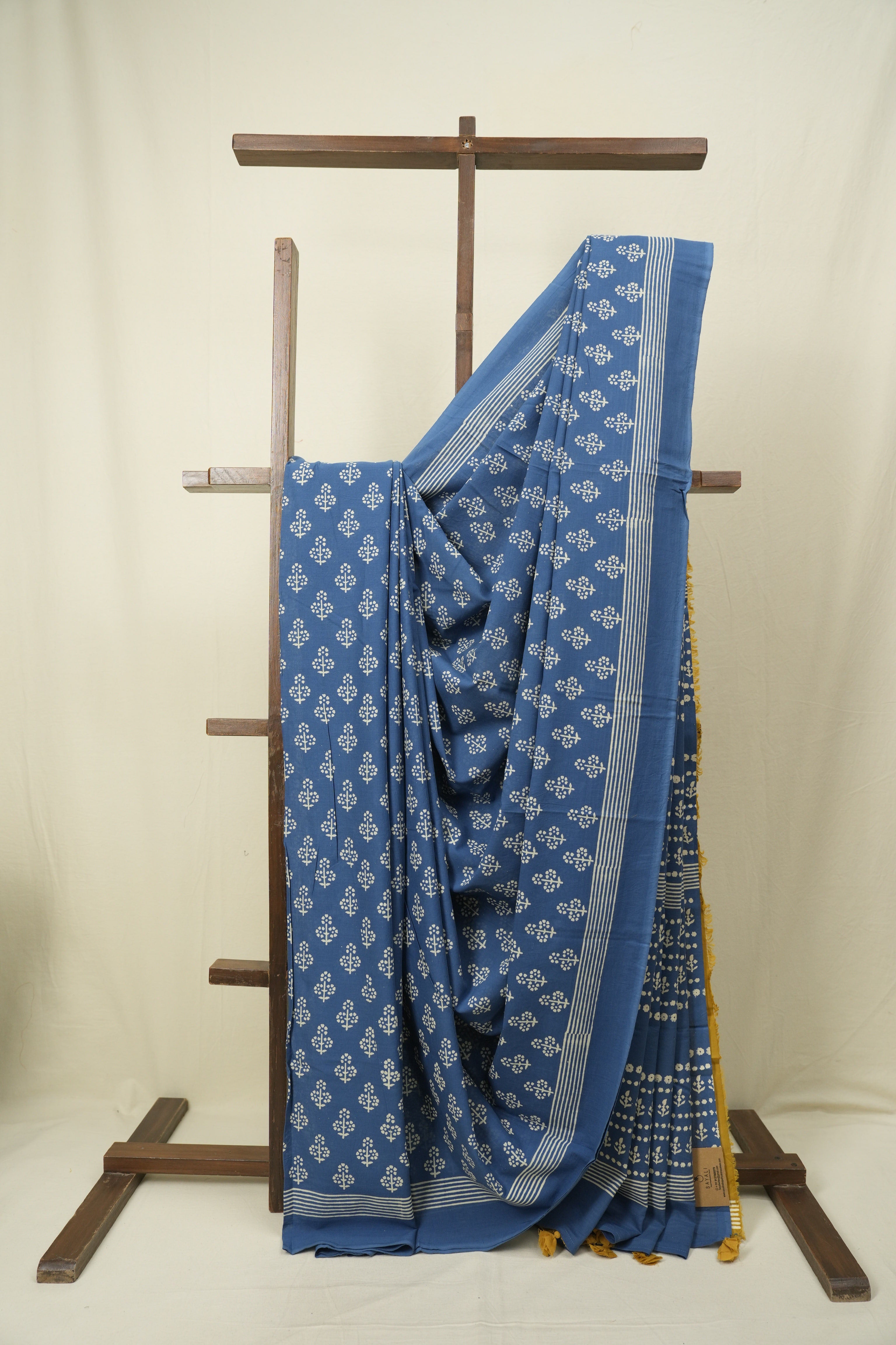 Blue HBP Cotton Saree - SRBCS3571