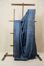 Blue Tussar Silk Saree - SRBTSS1867