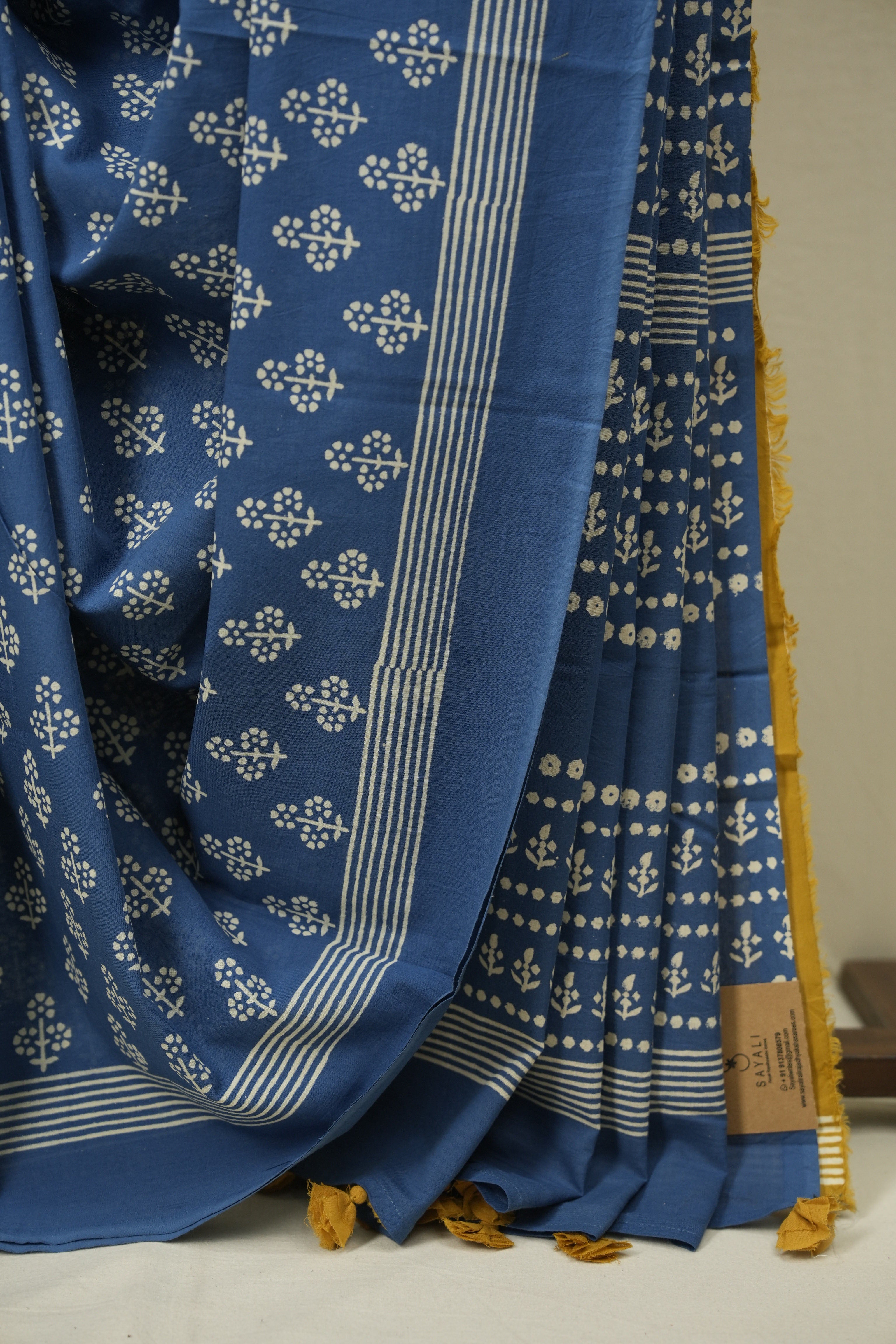 Blue HBP Cotton Saree - SRBCS3571