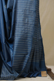 Blue Tussar Silk Saree - SRBTSS1867