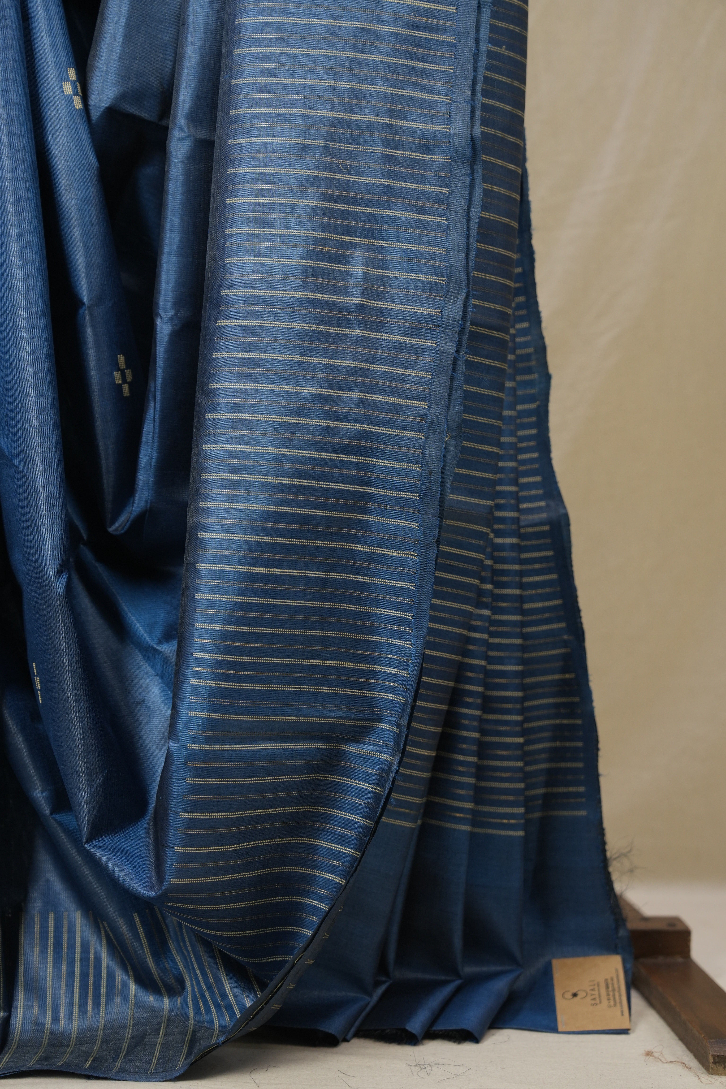 Blue Tussar Silk Saree - SRBTSS1867