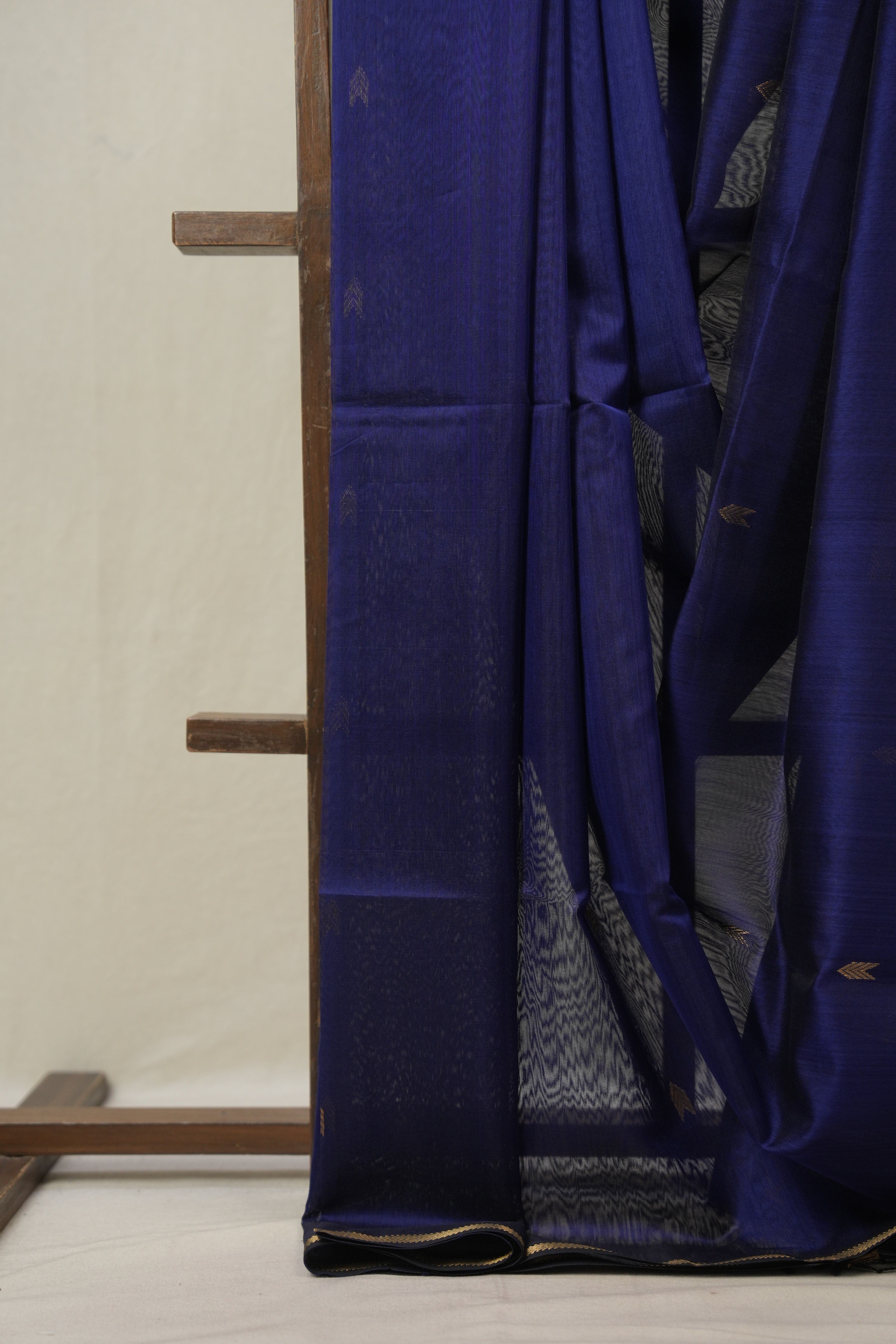 Navy Blue Maheshwari Saree - SRNBMS955