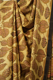 Musturd - Cream HBP Modal Silk Saree - SRMCMSS461