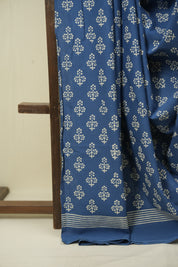 Blue HBP Cotton Saree - SRBCS3571