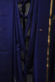 Navy Blue Maheshwari Saree - SRNBMS955