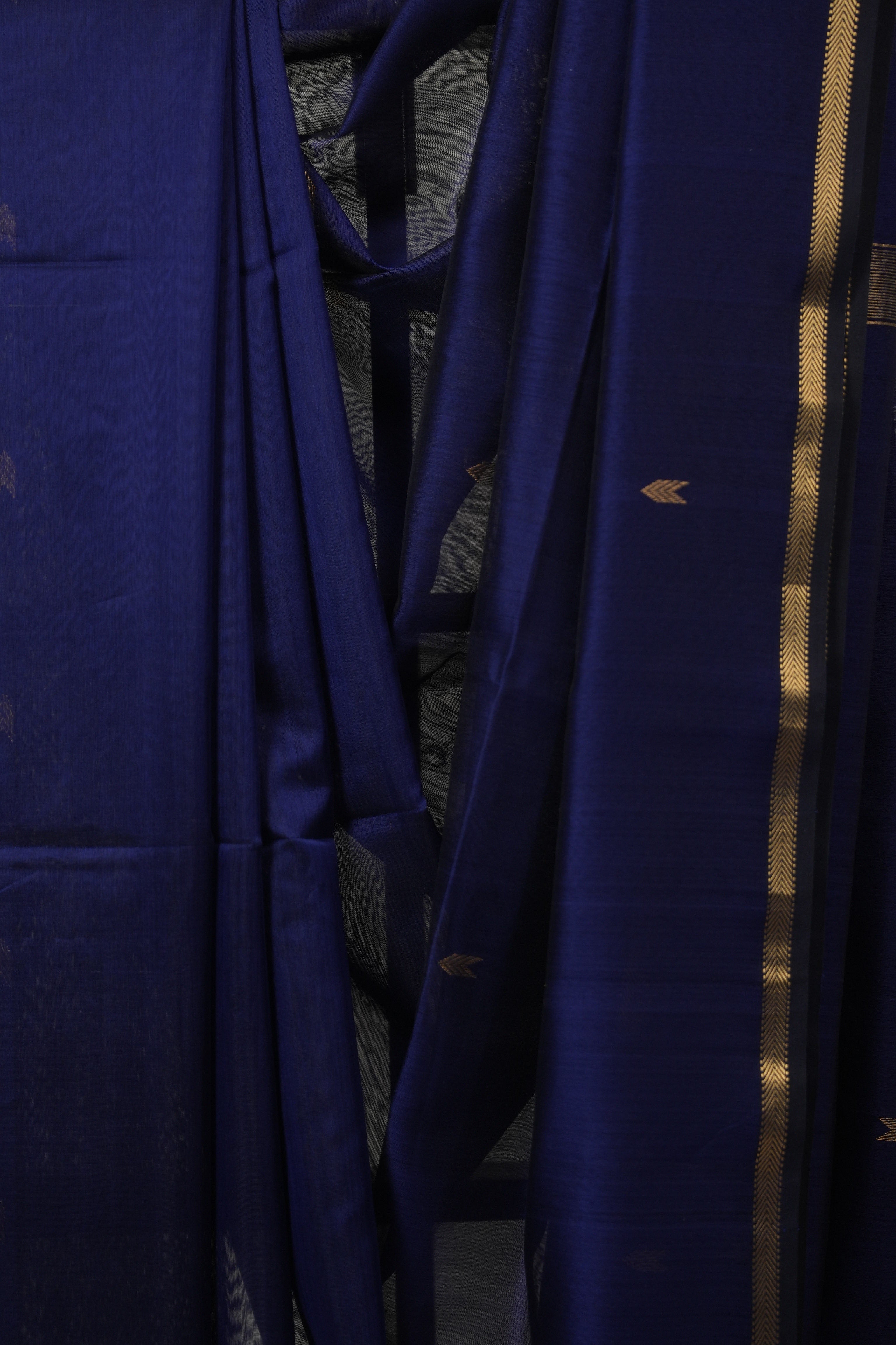 Navy Blue Maheshwari Saree - SRNBMS955