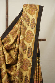 Musturd - Cream HBP Modal Silk Saree - SRMCMSS461