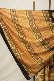 Musturd - Cream HBP Modal Silk Saree - SRMCMSS461