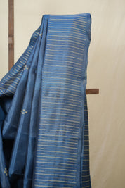 Blue Tussar Silk Saree - SRBTSS1867