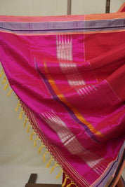 Red Cotton IIkal Saree - SRRCIS893