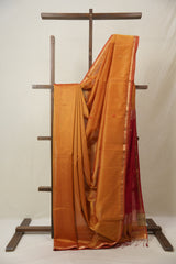 Golden Orange Maheshwari Saree - SRGOMS954