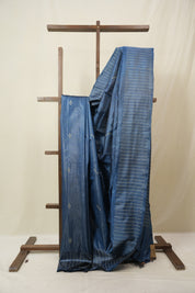 Blue Tussar Silk Saree - SRBTSS1866