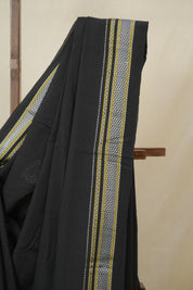 Black Cotton IIkal Saree - SRBCIS892