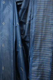 Blue Tussar Silk Saree - SRBTSS1866
