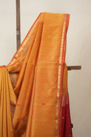 Golden Orange Maheshwari Saree - SRGOMS954