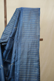 Blue Tussar Silk Saree - SRBTSS1866