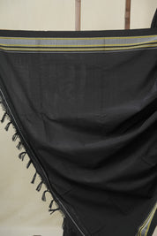 Black Cotton IIkal Saree - SRBCIS892
