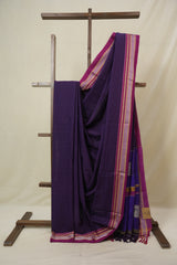 Purple Cotton IIkal Saree - SRPCIS891